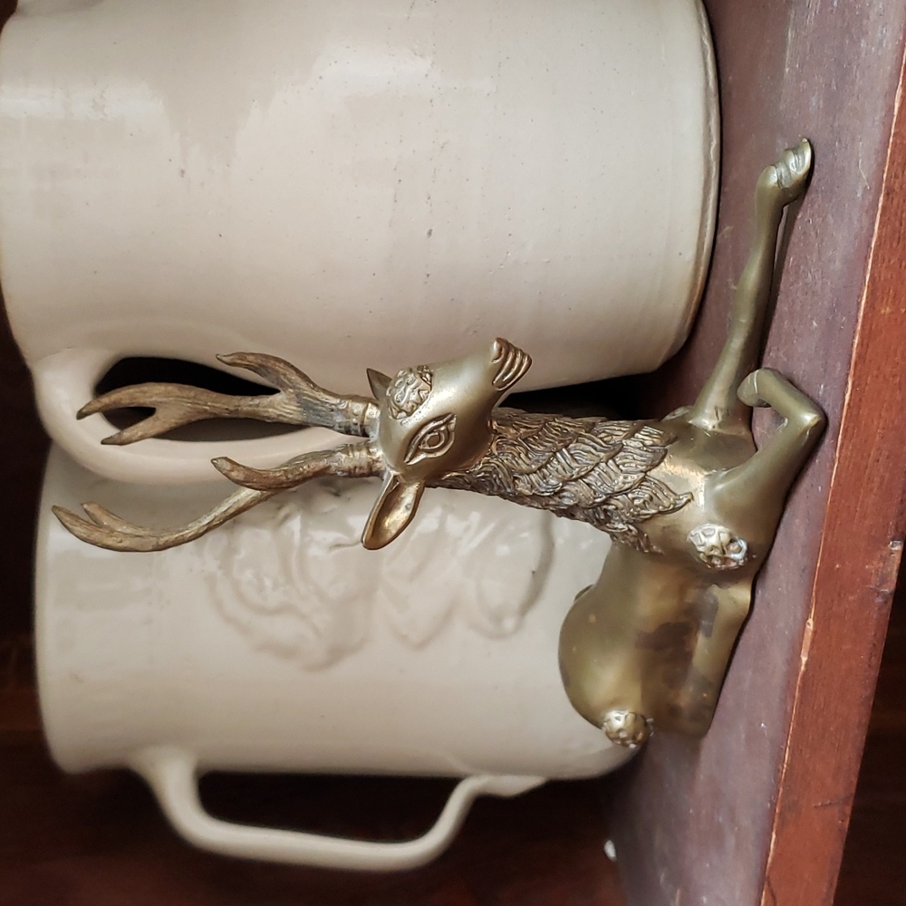 Elegant Brass Deer Figurine